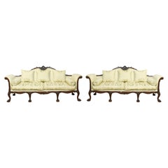 Pair of Chippendale Revival Settees