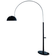 Joe Colombo Floor Lamp 'Coupé 3320' Black by Oluce