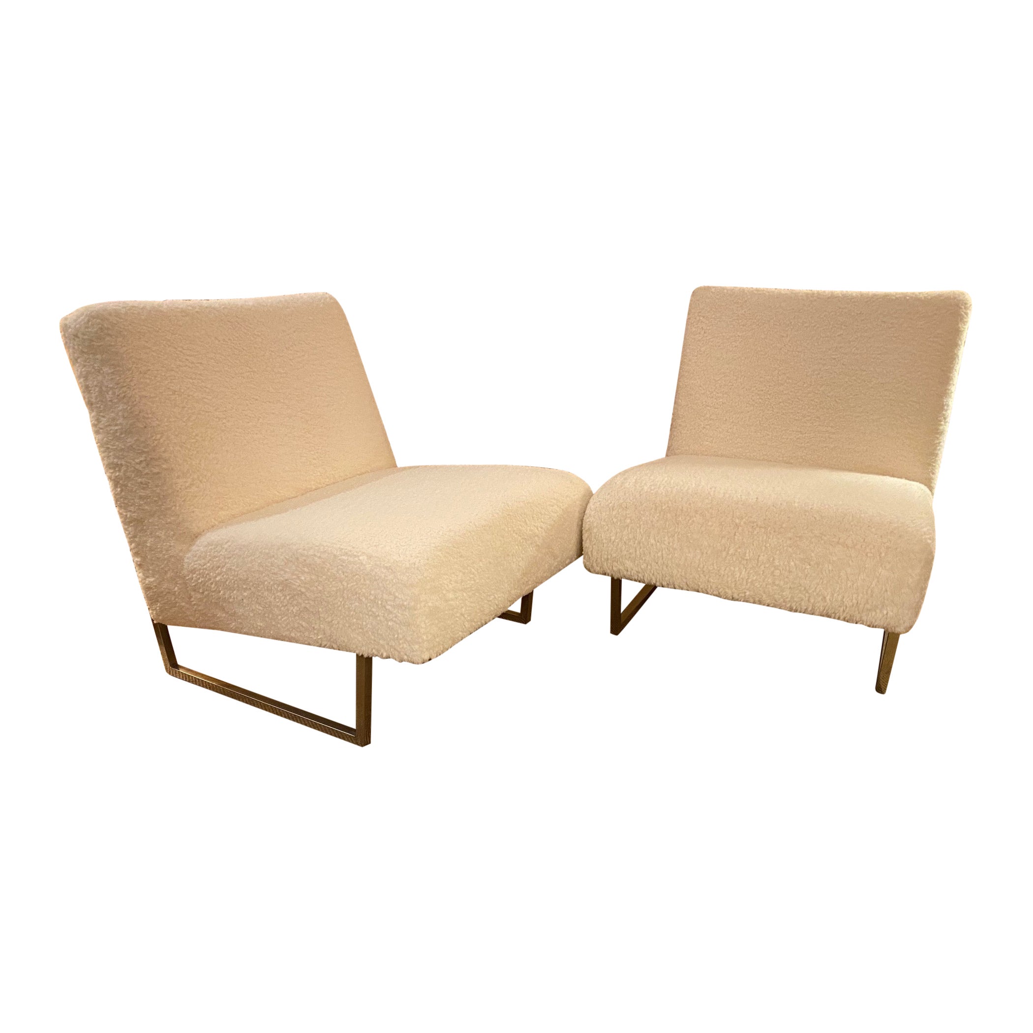 Pair of Slipper Chairs "Courchevel" by Pierre Guariche, France, 1959 For Sale