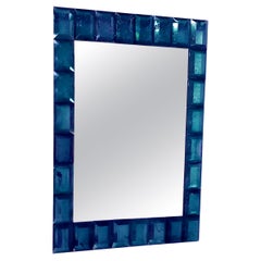"Sapphire" Murano Glass Mirror in Contemporary Style by Fratelli Tosi Murano