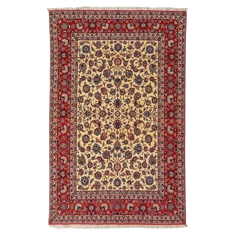 Antique Classic Rug, Design of Palmts, Flowers and Branches For Sale