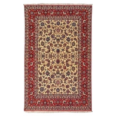 Tapis classique ancien, motif de palmiers, de fleurs et de branches