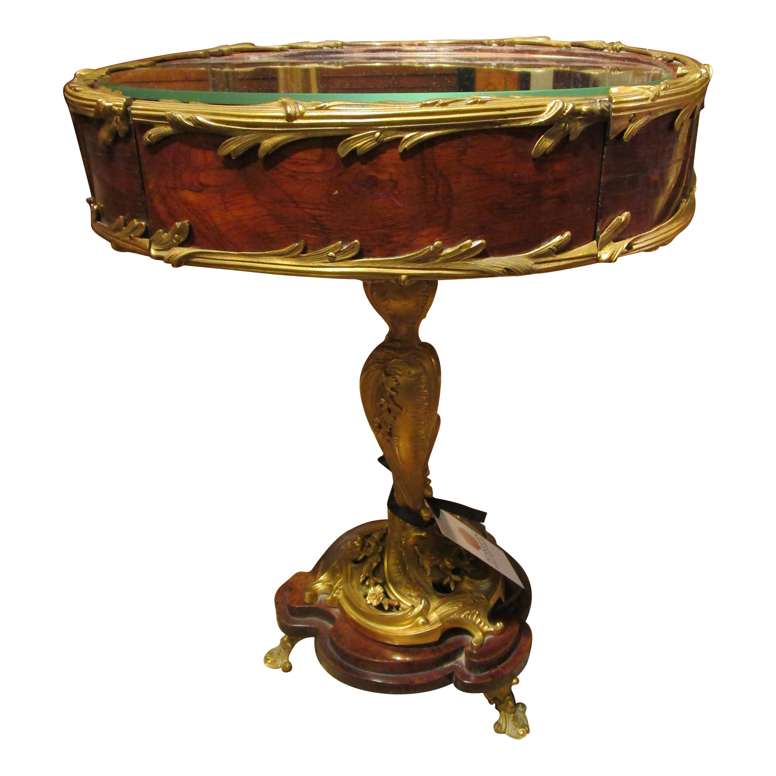 Fine and Rare 19th Century Small Vitrine Table Attributed to F. Linke For Sale