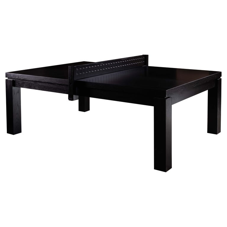 Black Oak Ping Pong Table For Sale at 1stDibs