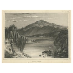 Vintage Print of Mount Atago, Kyoto, Japan