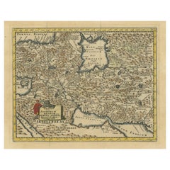 Antique Map of Modern-Day Armenia, Iran, Iraq, Syria, Israel and Surroundings