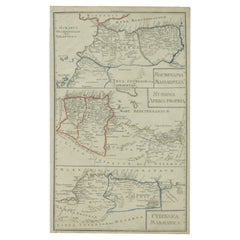 Antique Map of Mauritania, Massaesylia, Numidia, Tunisia, Cyrenaica & Marmarica