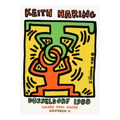1988 Keith Haring, Dusseldorf 1988 Original Vintage Poster