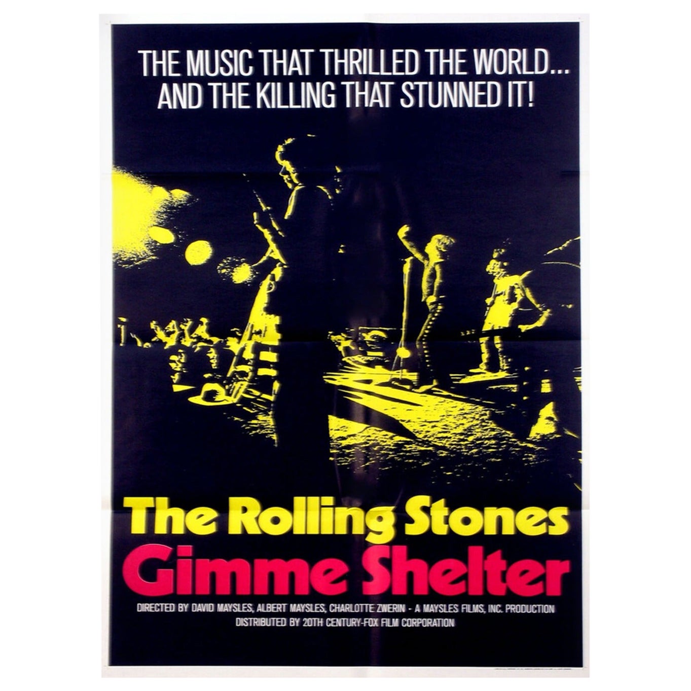 1970 Rolling Stones, Gimme Shelter Original Vintage Poster