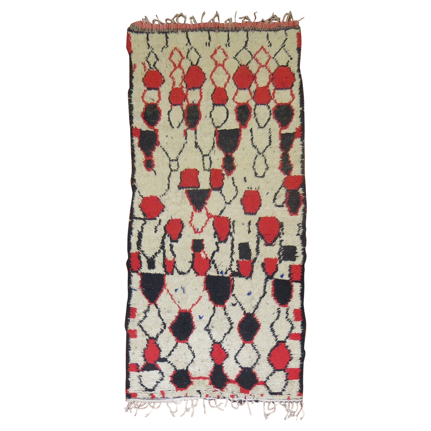 Zabihi Collection Beni Ourain Moroccan Wide Runner For Sale
