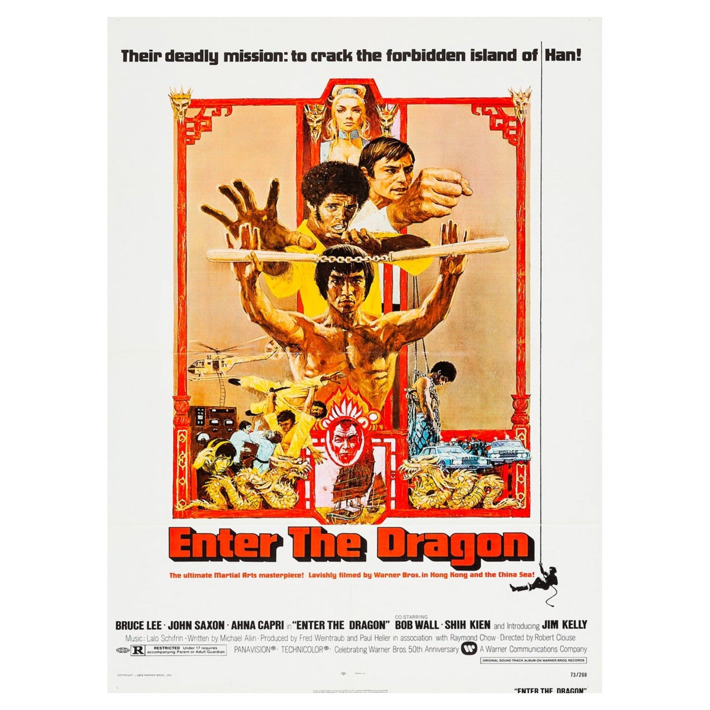 1973 Enter the Dragon Original Vintage Poster im Angebot