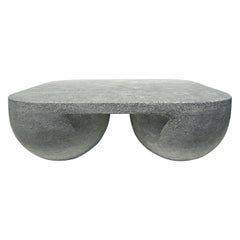 Used Faux Concrete Square Coffee Table in the Style of John Dickinson