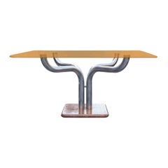 Table chromée vintage de Guido Faleschini pour Mariani, Italie, 1970