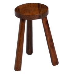 Vintage French Midcentury Tripod Stool