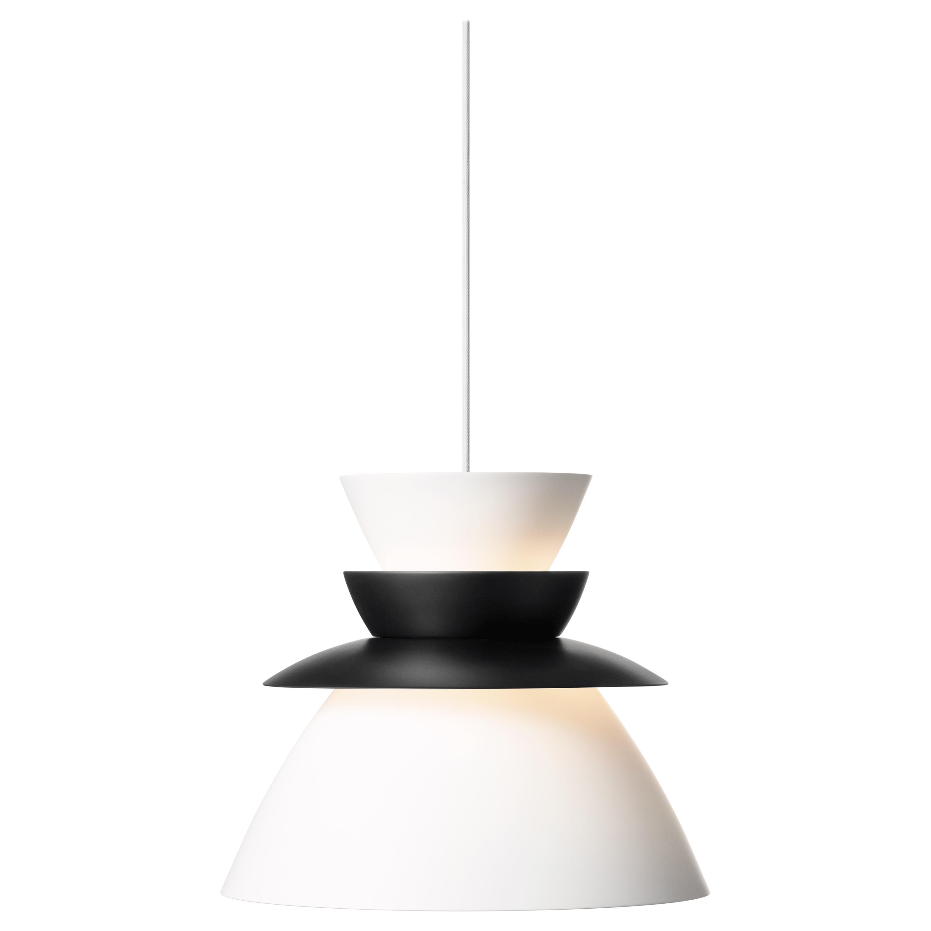 Lampe à suspension contemporaine Sundowner 400 de Lyfa, noire en vente