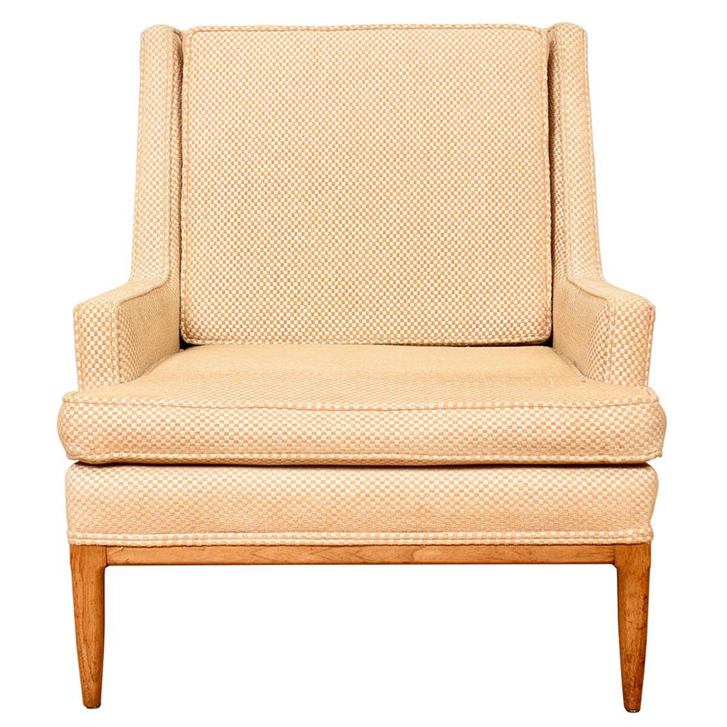 Paul McCobb Style Midcentury Upholstered Club Chair For Sale