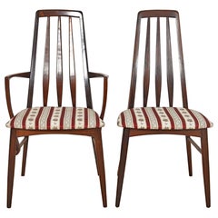 Vintage Pair of Danish Rosewood Arm Chairs by Koefoeds Hornslet