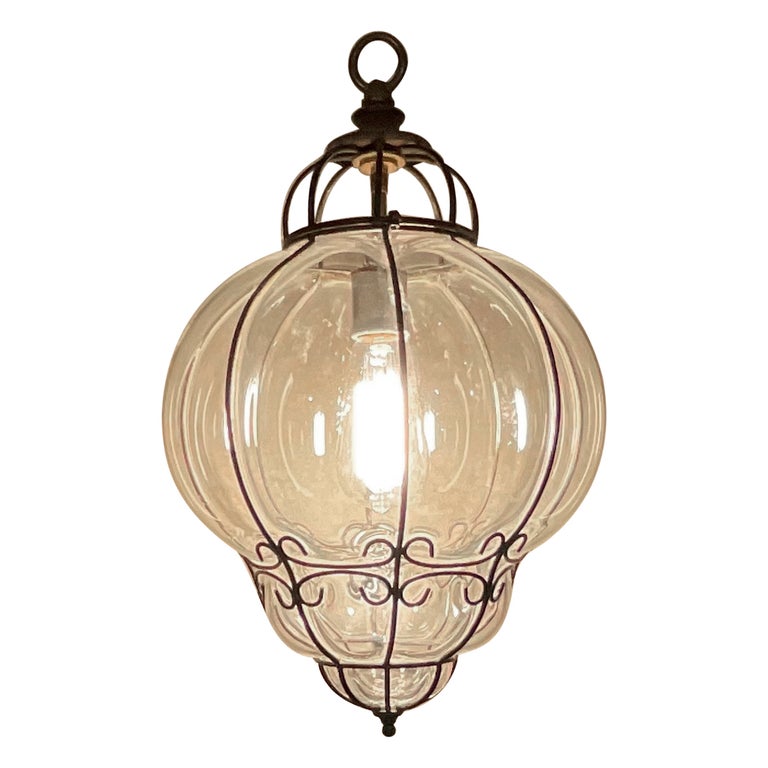 Italian Style Bubble Glass Chandelier For Sale at 1stDibs