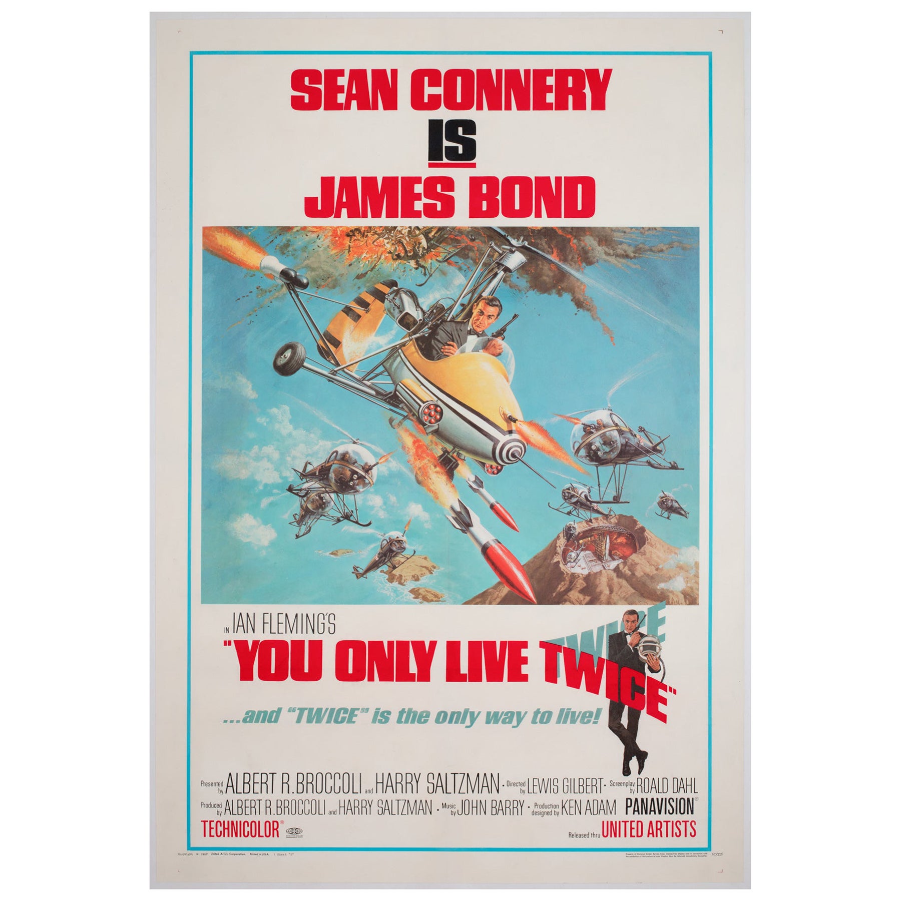 You Only Live Twice 1967 Us 1 Sheet Style B Film Movie Poster, Frank McCarthy