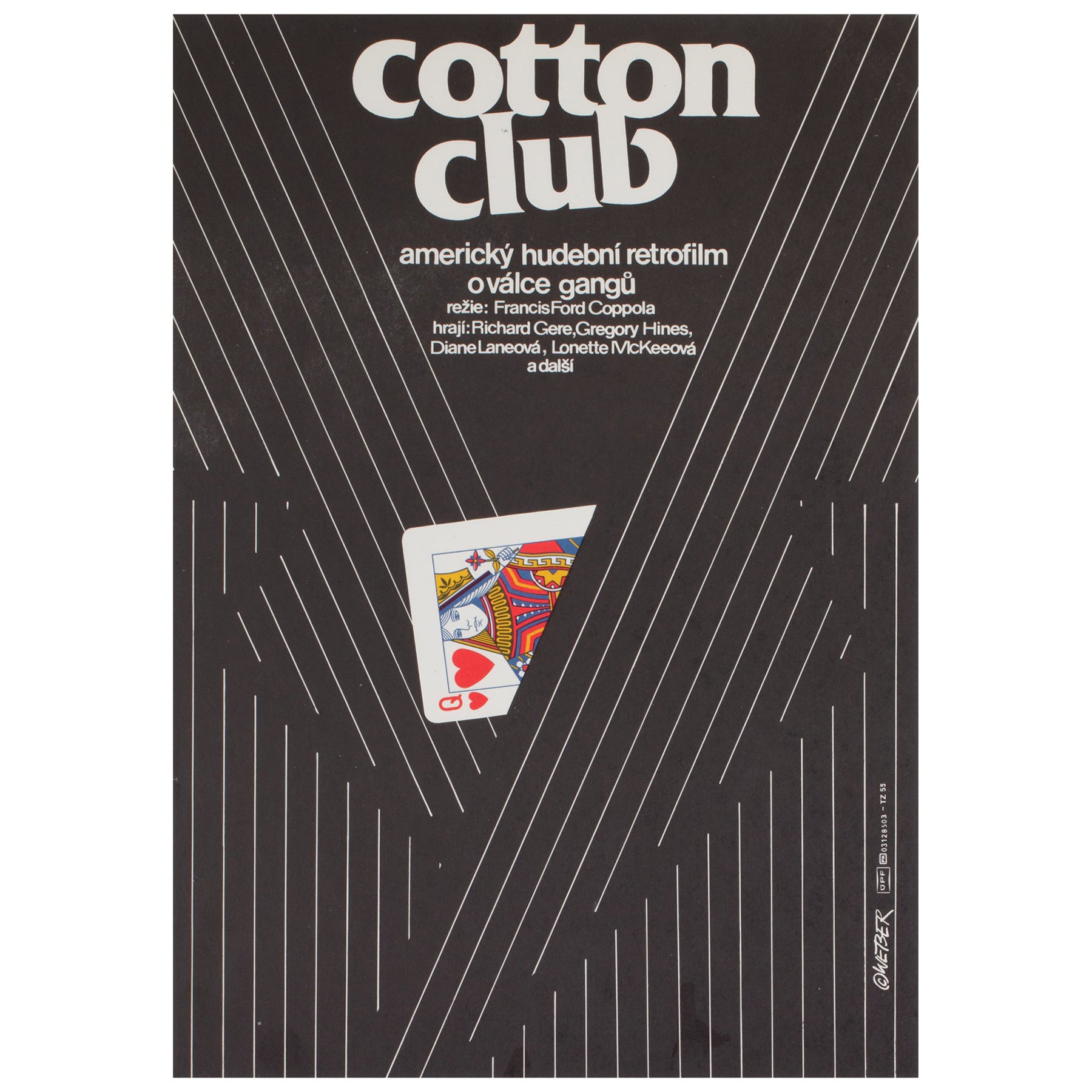 Cotton Club 1984 Czech A3 Film Poster, Jan Weber For Sale