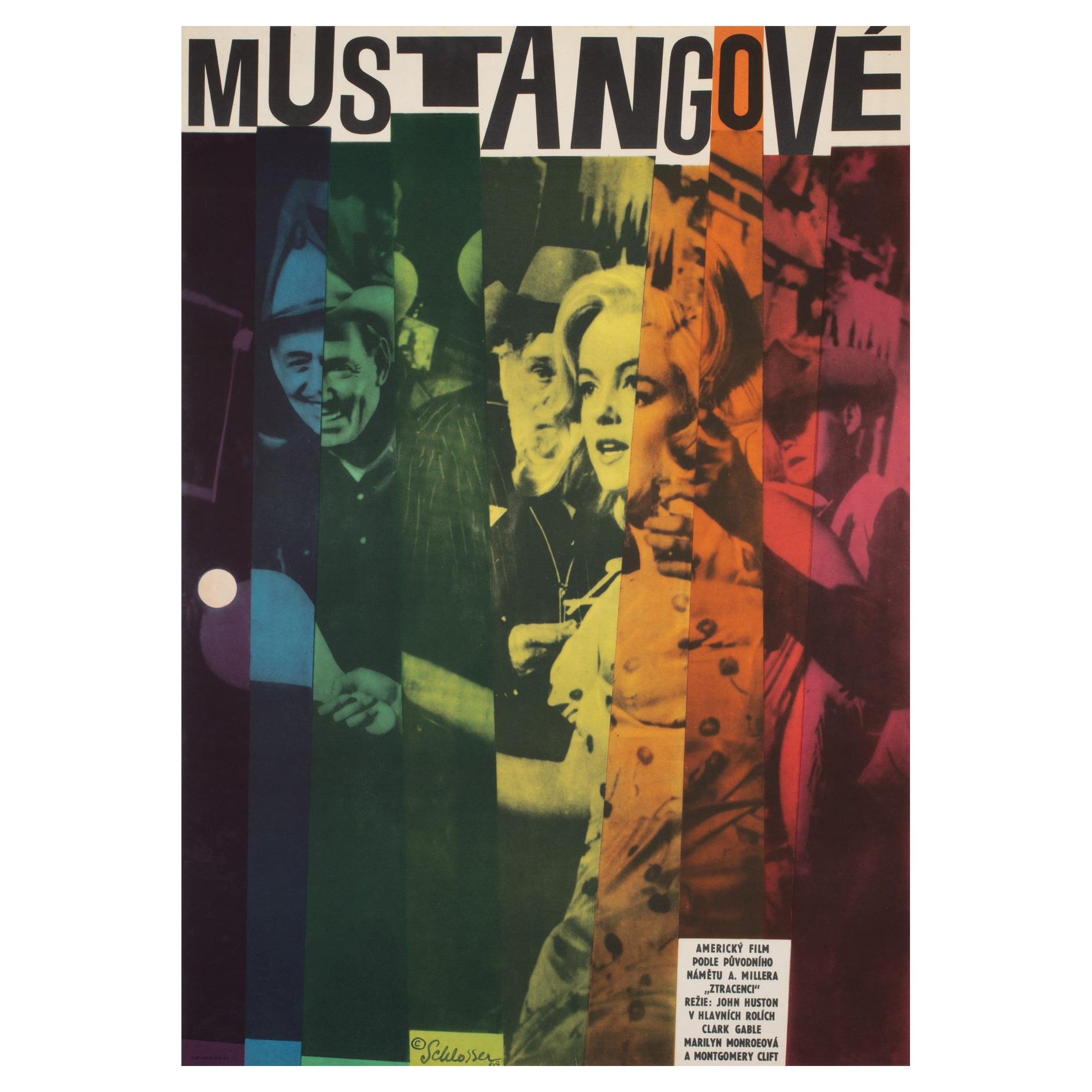 Affiche tchèque du film Misfits, 1964, Schlosser en vente