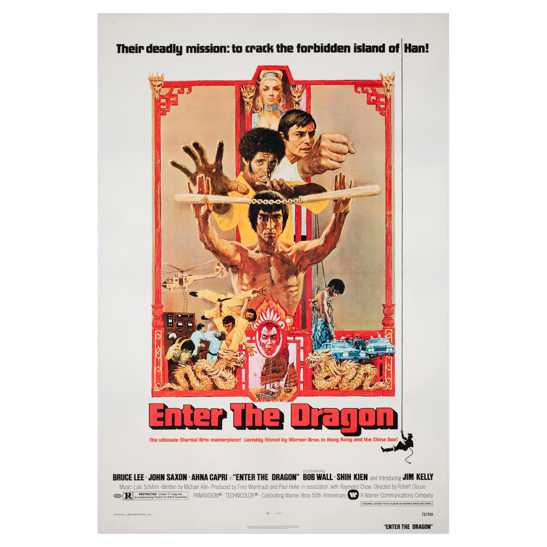 Enter the Dragon 1973 US 1 Sheet Film Movie Poster, Bob Peak For Sale