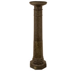 Italian 19th Century Louis XVI St. Vert De Patricia Marble Pedestal Column