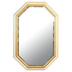 Miroir italien biseauté Octogène doré