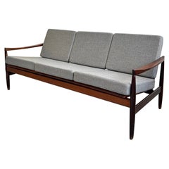 Brazilian Rosewood 3 Seater Sofa by Skive Møbelfabrik, Denmark, circa 1950s