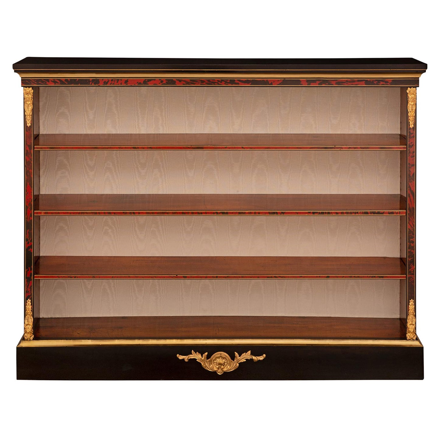 French 19th Century Napoleon III Period Ebony & Tortoiseshell Étagère Bookcase For Sale