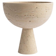 Travertine Pedestal Bowl Extra Large