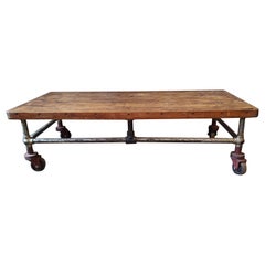 Vintage Rolling Coffee Table / Cart