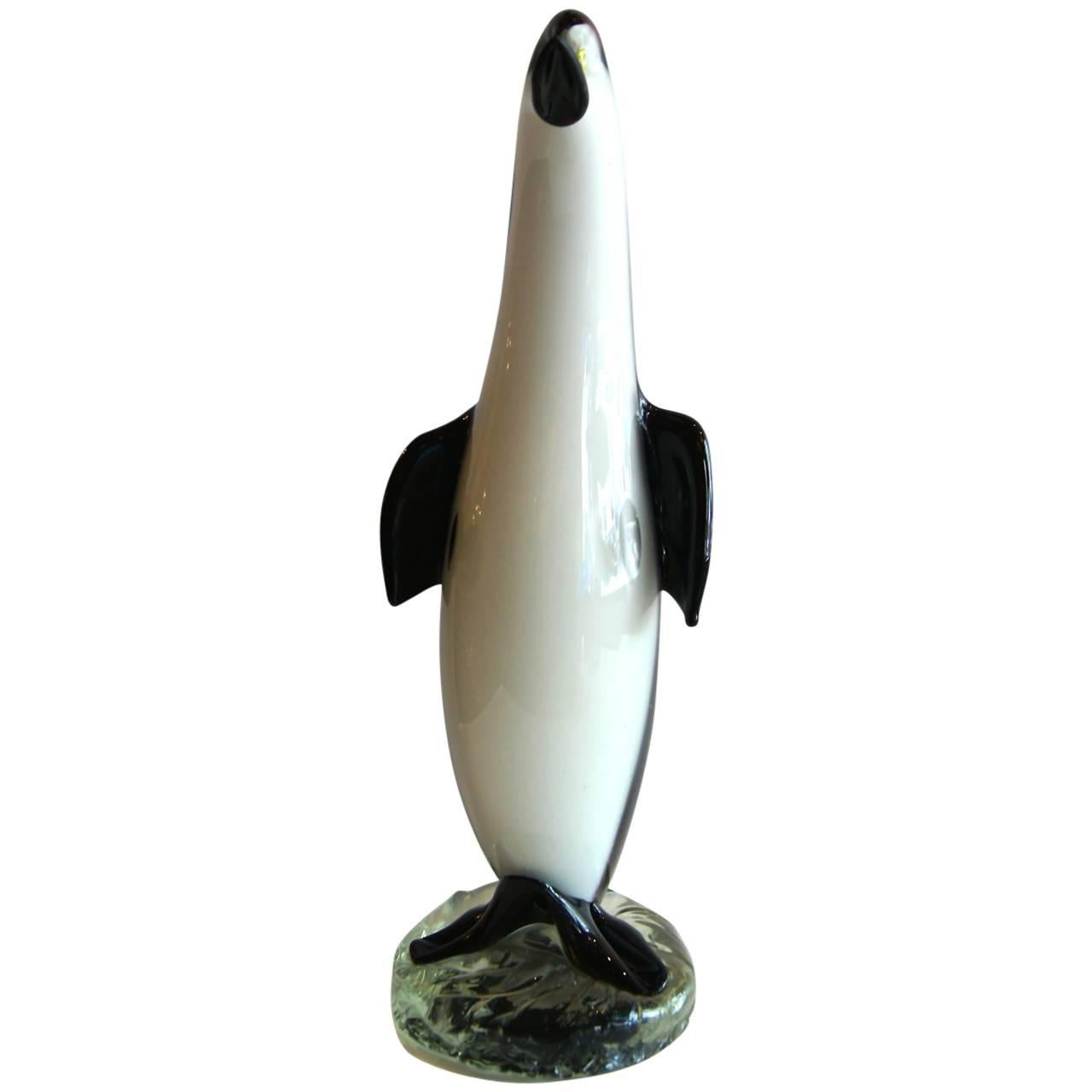 Murano Glass Penguin For Sale