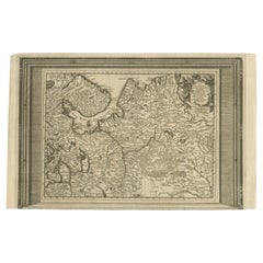 Antique Map of European Russia with Picture Frame Border