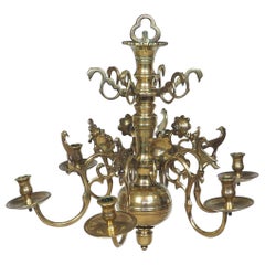 17th Century Dutch Flemish Brass Chandelier