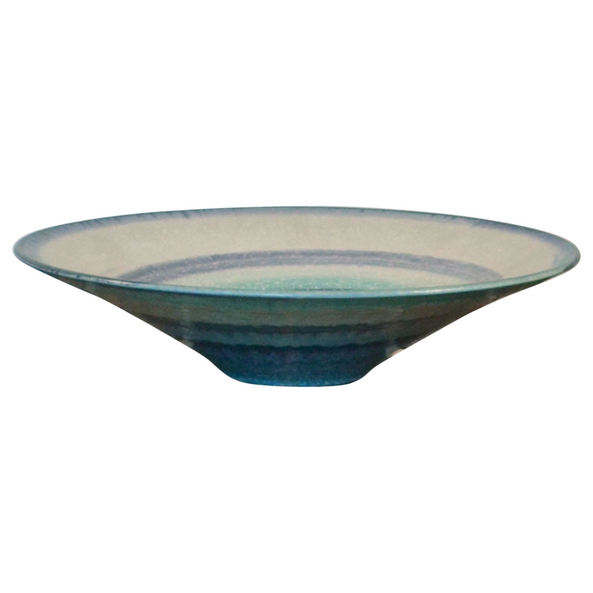 Studio Pottery Fruit Bowl in Blue Piet Knepper for Mobach For Sale