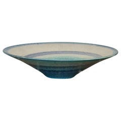Studio Pottery Fruit Bowl in Blue Piet Knepper for Mobach
