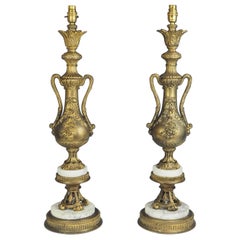 Pair of Antique Italian Neoclassical Table Lamps