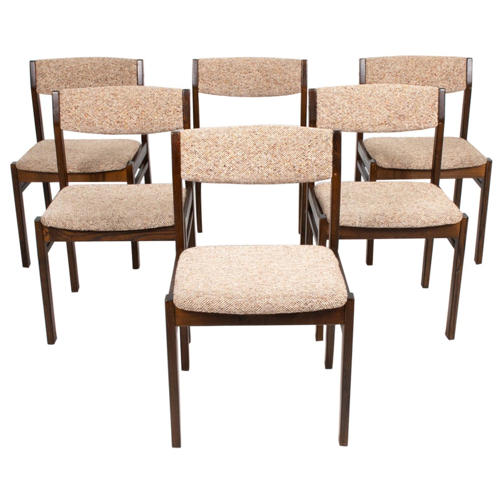 (6) Thorsø Model 6 Danish Mid-Century Oak Dining Chairs For Sale
