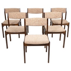 (6) Thorsø Model 6 Danish Mid-Century Oak Dining Chairs
