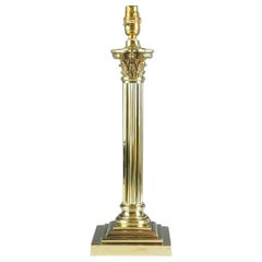 19th Century Brass Corinthian Table Lamp