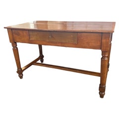 19th Century Italian Walnut Kitchen Table / Writing Desk
