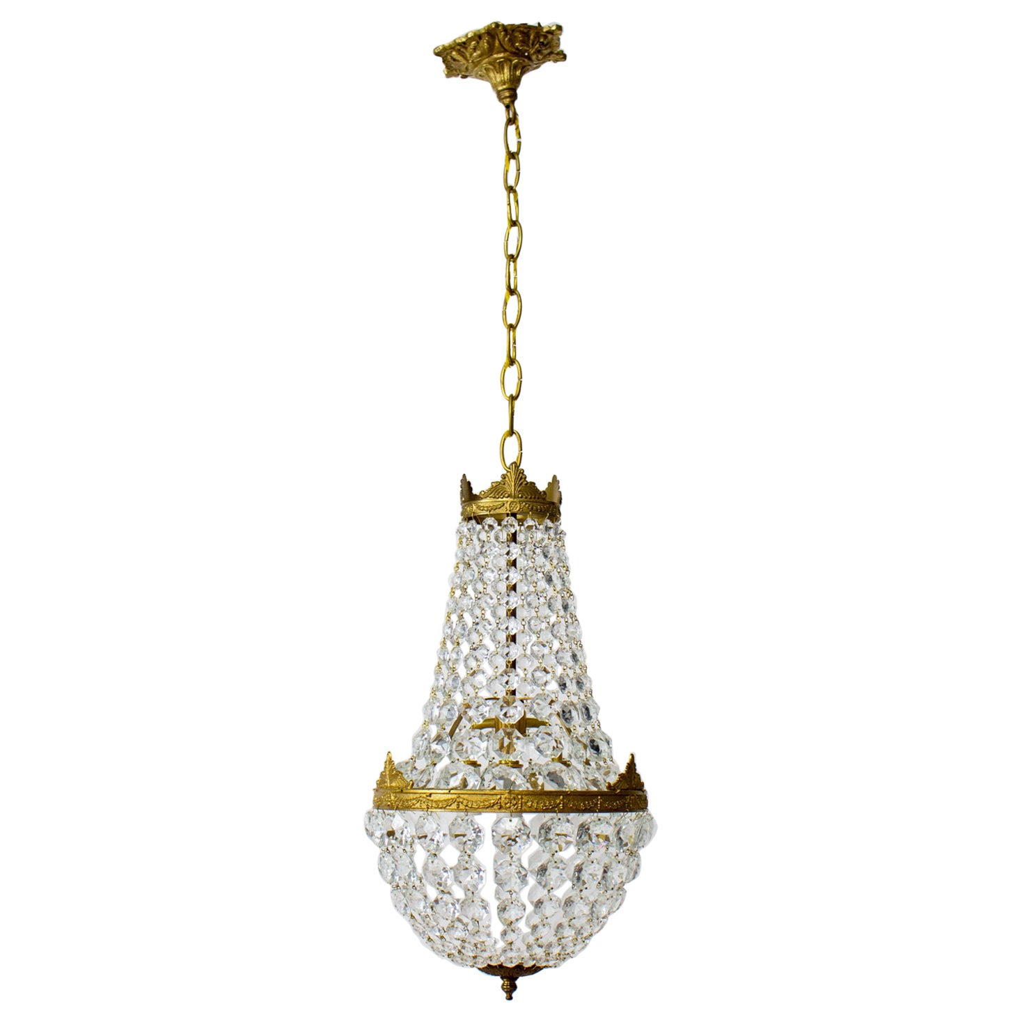 Small Crystal Basket Fixture