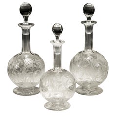 Suite of Finally Engraved Decanters