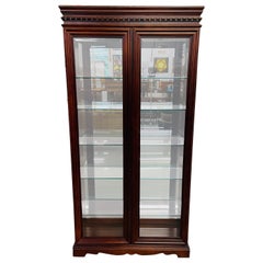 Vintage Pulaski Mahogany Vitrine Display Cabinet