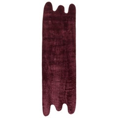 cc-tapis Moire' Collection Splash Burgundy Rug by by Objects of Common Interest