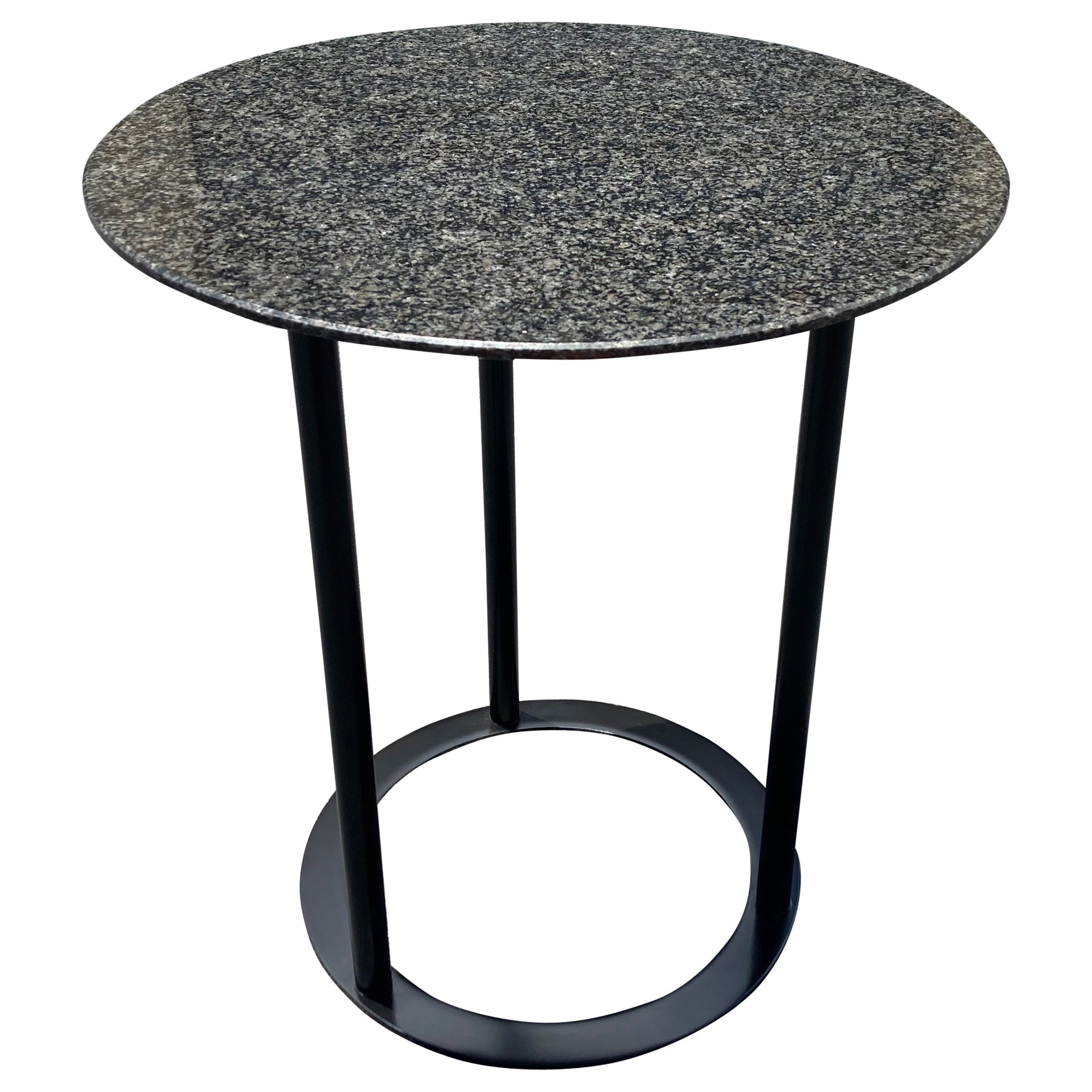 Side Table by Laura Griziotti for Arflex, Iron, Granite For Sale