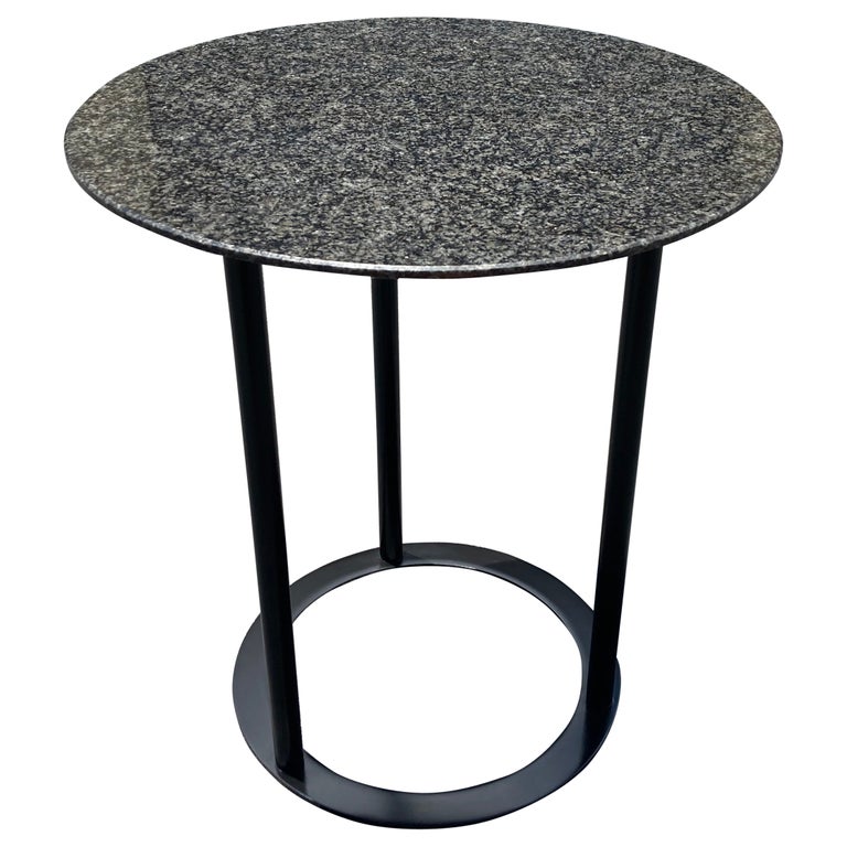 Side Table by Laura Griziotti for Arflex, Iron, Granite For Sale at 1stDibs