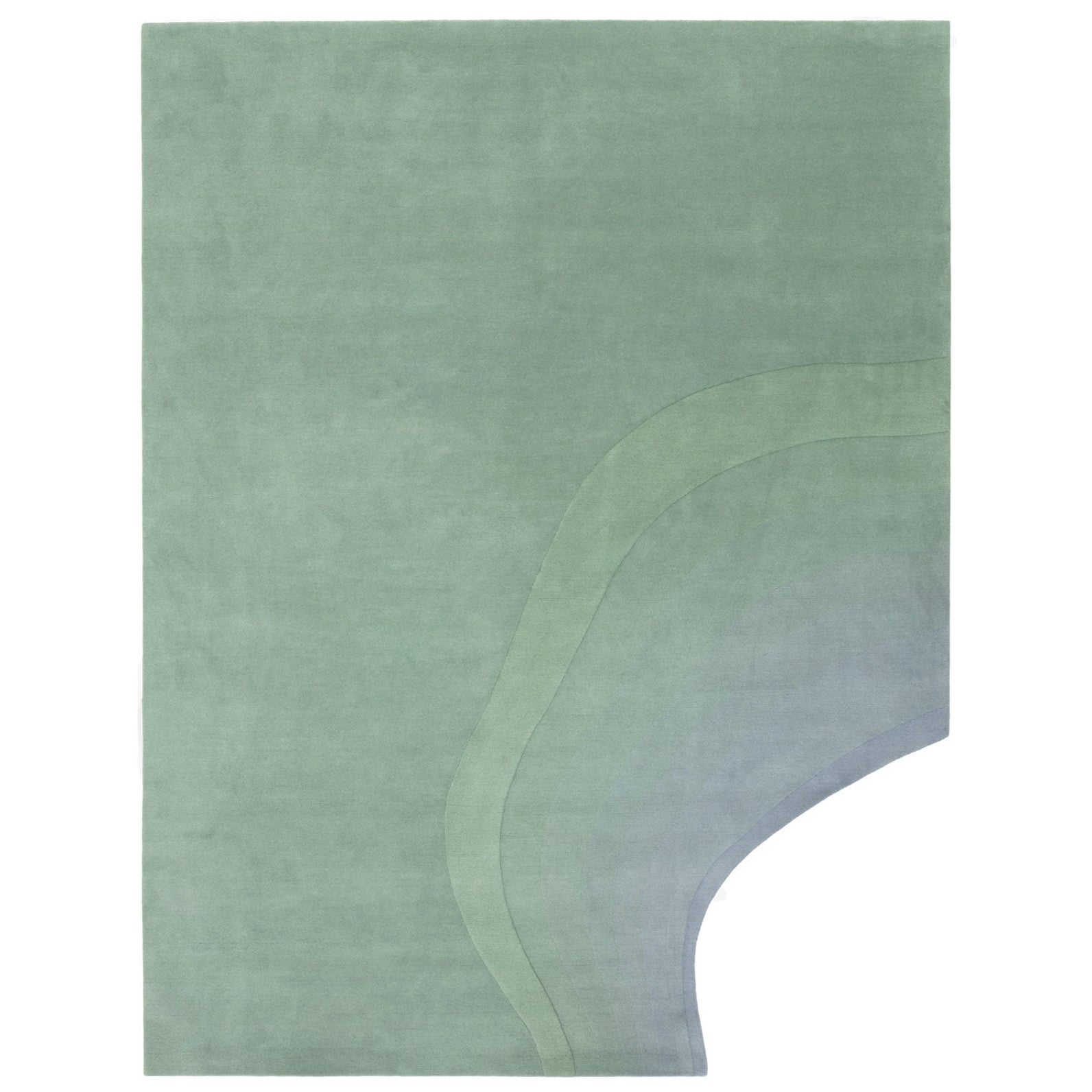 cc-tapis Tidal Retreat Rug in Blue Green by Germans Ermičs