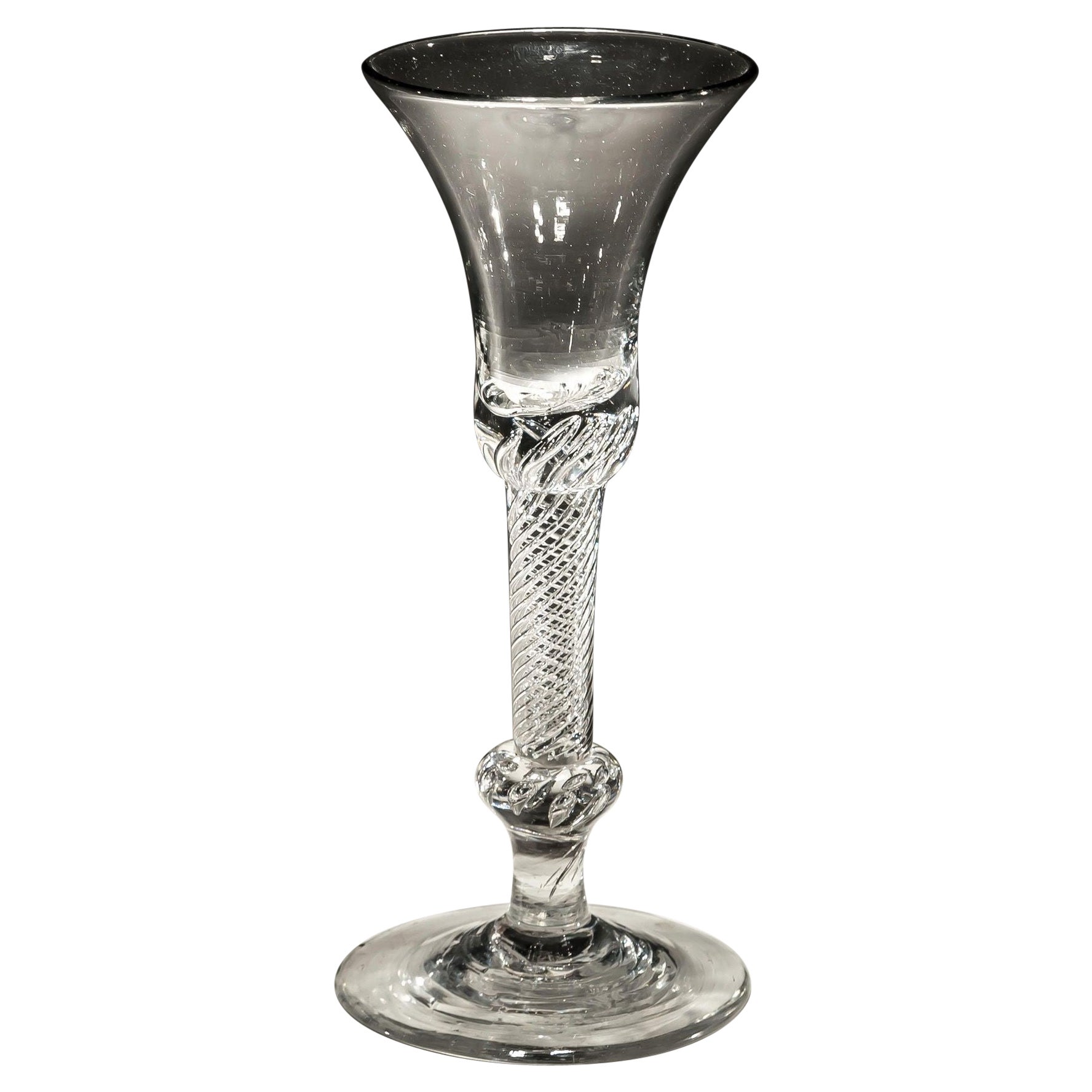 Air Twist Composite Stem Wine Glass For Sale